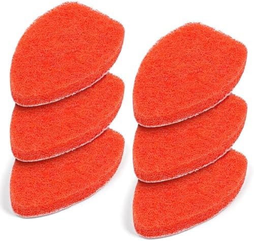 6PCS Shower Scrubber Scouring Pads, Refill Pads for MAVRIZ Tub Scrubber by MAVRIZ