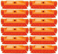 SPARTA Multi-Level Tile Scrub Brush 12" Wide Brush Head, Heavy-Duty Tile Cleaning Brush with End Bristles for Commercial Tiles, Tubs and Floor, Plastic, 12 Inches, Orange, (Pack of 12) by SPARTA