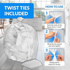 Reli. 95 Gallon Trash Bags (15 Count) | Clear | Twist Ties Included | Extra Tough, Leak-Proof, Heavy Duty Garbage Bags | Ideal for Large Clean Ups - Image 3