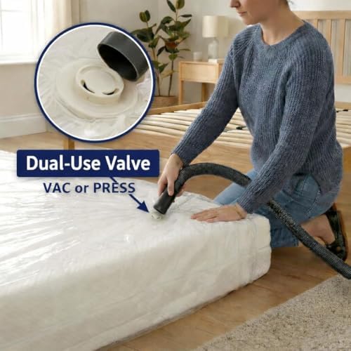 Hefty Shrink-Pak Mattress Bags for Moving - King/California King Size | Heavy Duty & Water Resistant Vacuum Compression Mattress Bag, Storage Protection Mattress Cover for Moving - Image 3