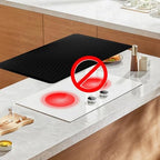 Stove Top Cover for Electric Stove - Food Grade Ceramic Stove top Cover,Silicone XXL Dish Drying Mat, Glass Cooktop Covers, Flat RV Range top Mats (Black,28x20) - Image 5