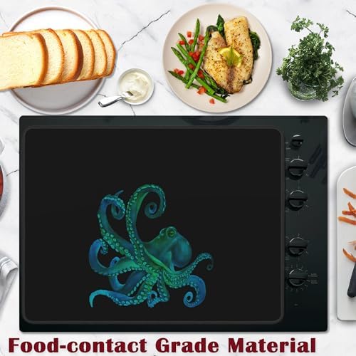 Green Octopus Electric Stove Top Cover Protector,Glass Flat Top Stove Mat,Heat-Resistant Oven Induction Cooktop Mat for Ceramic Countertop Mats Dish Drying Mat - Image 5