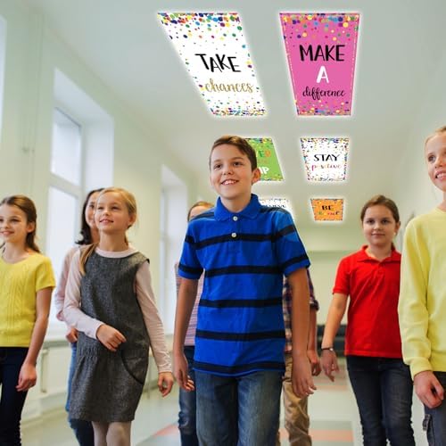 6pcs Classroom Fluorescent Magnetic Light Covers,2x4 FT Colorful Confetti - Image 6