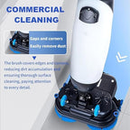 Battery Powered Walk Behind Mini Automatic Floor Scrubber Machine – Compact & Portable, 17” Cleaning Width – Ideal for Small Commercial Spaces, Offices, Retail & More White - Image 2