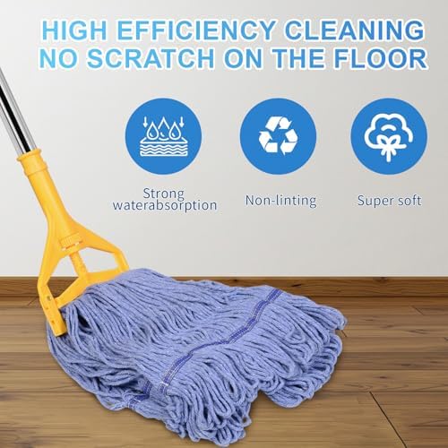 Commercial Mop with Extra Head Replace,63" Heavy Duty Industrial Mop - Image 2