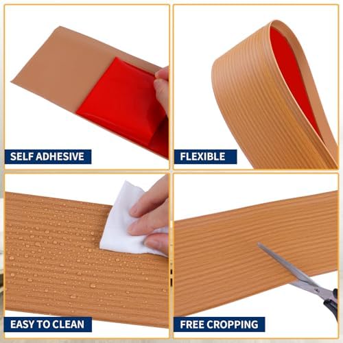 Vinyl Baseboard Molding Trim 4 Inch Peel and Stick Cove Base - Image 3
