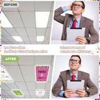 4pcs Classroom Fluorescent Magnetic Light Covers,2x4 FT Colorful Confetti - Image 5