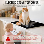 NYZE Stove Top Cover for Electric/Glass Stove, Flat Top Cooktop Protector, Electric Cooktop Cover, Extra Counter Space for Kitchen (Coffee) - Image 4