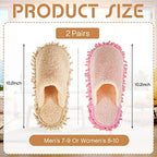 Jecery 2 Pair Microfiber Slippers Floor Cleaning Mop - Image 3