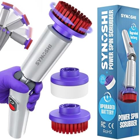SYNOSHI PRO Electric Spin Scrubber Cordless Cleaning Bathroom Scrubber by Synoshi