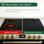Large Fireproof Stove Top Covers for Electric Stove, Waterproof & Heat Resistant Mat for Glass Top, Stovetop Protector, Anti-Scratch, 36x24 Black - Image 2