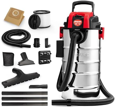 Shop-Vac 6 Gallon 4.0 Peak HP Wet/Dry Vacuum, Wall Mountable Shop Vacuum by Shop-Vac