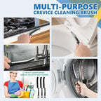 Crevice Cleaning Brush Set (12 Pack) – Hard Bristle Gap Cleaning Tool for Window Tracks, Grout & Bathroom Corners – Thin Deep Cleaning Brush for Kitchen Sink, Sliding Door Tracks & Tight Spaces - Image 3