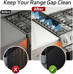 Stainless Steel Stove Gap Covers (2 Pack), Stove Gap Filler, Stove Counter Gap Guards for Kitchen, Range Trim Kit, Easy Clean with Heat Resistant, Adjustable Length 13.8” to 27.6”, Width 0.79" - Image 2