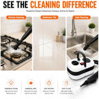 Pressurized Handheld Steam Cleaner, 221°F High-Temp Steamer for Deep Cleaning, Chemical-Free for Pets & Kids, 10-Piece Accessory Kit for Car, Couch, Grout, Tile & Floor - Image 6
