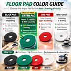 6 Pcs 12" Cleaning Orbiter Pads 437.056 for Oreck 550MC Orbiter Floor Machine,Commercial Floor Buffer Pads,Green Scrubbing Pad for Tile, Hardwood, Marble Floors - Image 3