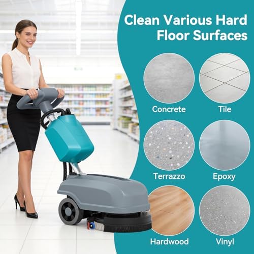 15'' Walk Behind Electric Commeicial Floor Scrubber Machine - Image 4