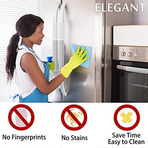 MRKG Refrigerator Door Handle Covers, Set of 5, Washable Without Fading, Keep Your Kitchen Appliance Clean from Smudges, Drips, Food Stains, Oil, 15.6X 5.6 inches, 6x3.5 inches (Gray) - Image 2