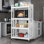 Bakers Rack with Power Outlet ，4-Tier Kitchen Baker's Rack,Microwave Cart - Image 4