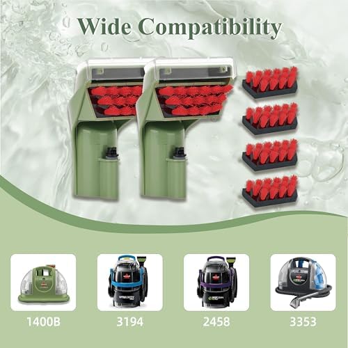 2-Pack Tough Stain Brush Tool Replacement Part for Bissell Little-Green Upright & Portable Carpet Cleaner, Compatible with 1400B, 1425, 1400, 1400W Models & More - Image 4