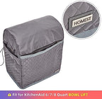 HOMEST Stand Mixer Quilted Dust Cover with Pockets Compatible with KitchenAid 6/7/8 Quart Bowl Lift, Grey (Patent Design) - Image 6