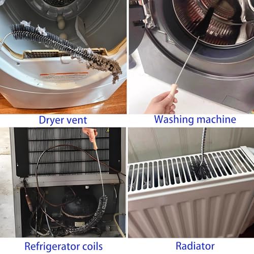 Dryer Vent Cleaner Kit, 17" 28" 47" Flexible Dryer Lint Brush, 5PCS - Image 4