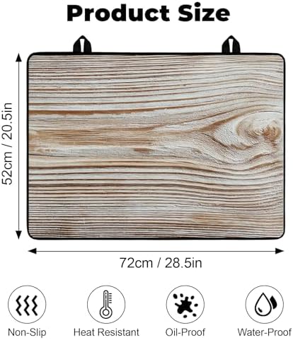 Heat-resistant Stove Top Cover - 28.5" X 20.5" Cooktop Protector Covers, Scratch-resistant Washable Pad Kitchen Countertop Mat (Table, 28.5" x 20.5") - Image 2