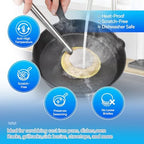 Oven Racks Clean Brush, Cast Iron Wok Skillet Scrubber Brush Non-Scratch, Long Handle, Heat-Resistant Kitchen Cleaning Brush for Wok,Pan, Indoor Grates, Pans, Oven Racks, Cook Rack, Dish - Image 6