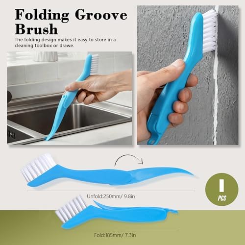 15Pcs Crevice Cleaning Brush Set Hard Bristle Scrub Brushes Tools Groove Gap Cleaning Brush for Housekeeping Bathroom Corners Window Track Kitchen Toilet Cup Faucet - Image 5