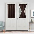 Hiasan French Door Curtains Privacy, Chocolate, 24W x 40L, 1 Panel by Hiasan