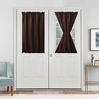 Hiasan French Door Curtains Privacy, Chocolate, 24W x 40L, 1 Panel by Hiasan