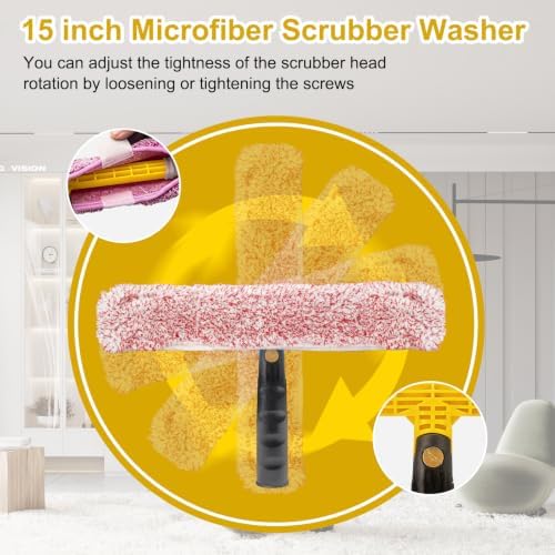 Professional Window Cleaning Kit with Bucket 3 Gallon, 6FT Extension Pole - Image 4