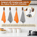 FIXSMITH Microfiber Cleaning Cloth -Pack of 8, Highly Absorbent Cleaning Rags(Grey&Orange), 16"X12" All Purpose Cleaning Towels for Housekeeping, Kitchen, Car, Reusable Microfiber Towels - Image 4