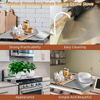 Stainless Steel Gas Stove Top Cover, Noodle Board Cooktop Cover, Kitchen Organizer for Gas and Electric Stove Range Expanding Kitchen Space, Large Size 30"x 22"x3", Sliver - Image 4