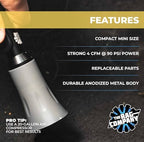 The Rag Company - Ultra Air Blaster Mini - Lift and Blast Dirt and Debris Away for Interior Detailing; Durable and Ergonomic Metal Design; Trigger Operated - Image 3