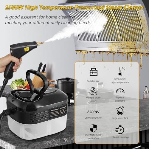 Foandbevi Handheld Steam Cleaner, Multi-Surface Steam Cleaner for Home - Image 3