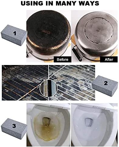 Non Scratch BBQ Grill Stone Cleaning Block Griddle Brick Oven Stone Scrubber Blackstone Cleaner, 8 Pack GrayMagic Stone for Removing Stains，Cleaning Flat Top Cookers，Toilet，Pool，Exfoliation Dead Skin - Image 3