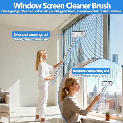 XANGNIER Window Screen Cleaner & Track Cleaning Kit Tool,7 Pcs - Image 3