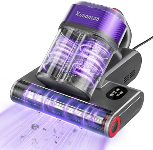 Mattress Vacuum Cleaner, 18000Pa Bed Vacuum Cleaner, 275nm UV-C Light & Ultrasonic 140°F Heat with High-Speed Deep Tapping, Versatile Handheld Vacuum for Bed, Sofa, Couch, Crib（Corded） by SmartPowerCleanFuture