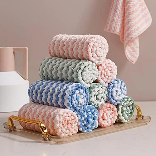 JOYMOOP 12 Pack Microfiber Cleaning Cloth, Larger Kitchen Towels, Dish Rags for Dish Drying Washing, Absorbent Streak Free Lint Free Rags for Cleaning - 11.81" x 15.75" by JOYMOOP
