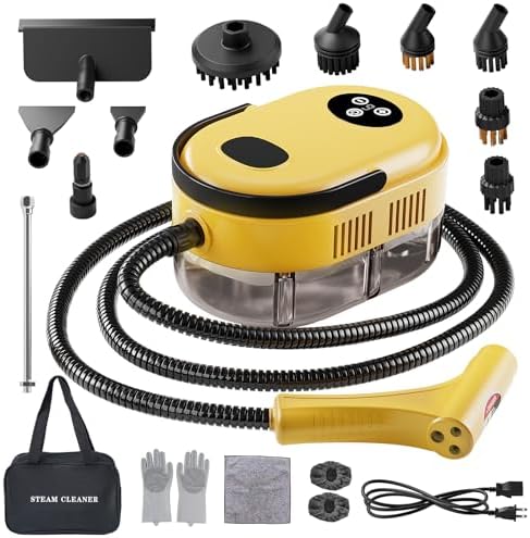 Handheld Steam Cleaner, 10s Fast Handheld Heating Steamer for Cleaning 15-in-1 High Pressure Steam Cleaner for Home & Kitchen, Grease, Grout, Tile,Floor,Couch and Car by Unknown