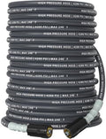 Pressure Washer Hose 100 ft, 4200 PSI Flexible & Kink-Resistant, Steel-Braided & Durable, High Power Washer Hose with M22-14mm Stainless Steel Plug, Hot/Cold Water Compatible - 100 Foot, Gray by Unknown
