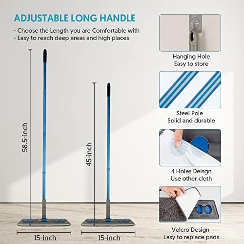 Microfiber Floor Mop for Cleaning Floors, Dust Mop for Hardwood Floor - Image 4
