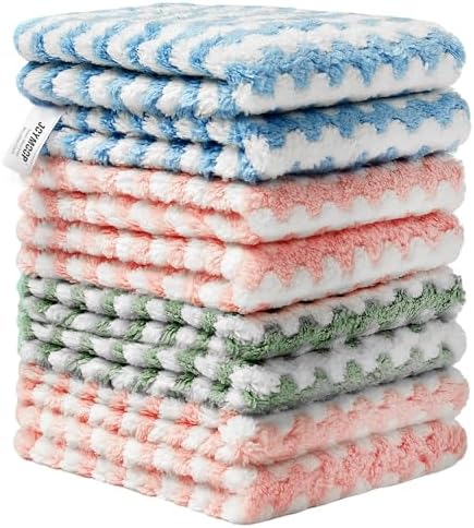 JOYMOOP Microfiber Cleaning Cloth, 8 Piece Set, Small/Medium, Multi Color by JOYMOOP