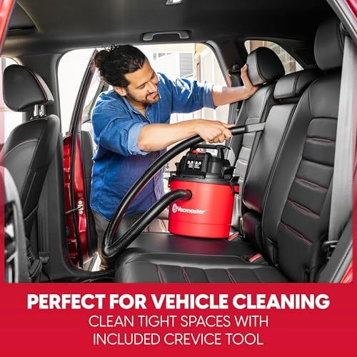 Vacmaster VOMCM205P 1101 2.5-Gal 2 Peak HP Wall Mount Wet/Dry Vac Red - Image 6