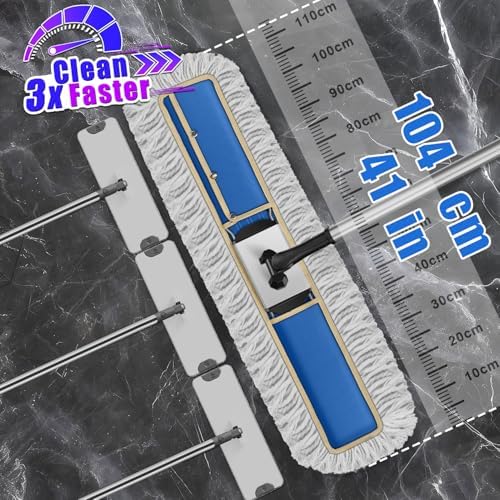 41" Commercial Dust Mop Dry Dust Broom for Hardwood Floor Cleaning - Image 3