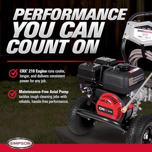 Simpson Clean Machine 3400 PSI Gas Pressure Washer w/ 15" Surface Cleaner - Image 3