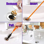 Drain Clog Remover Snake Tool for Hair and Debris, Unclog Toilet, Sink, Shower, Bathtub, Sewer - Image 4