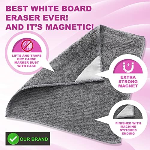 Tudomro 30 Pcs Magnetic Microfiber Cleaning Cloth, Black, Gray - Image 3