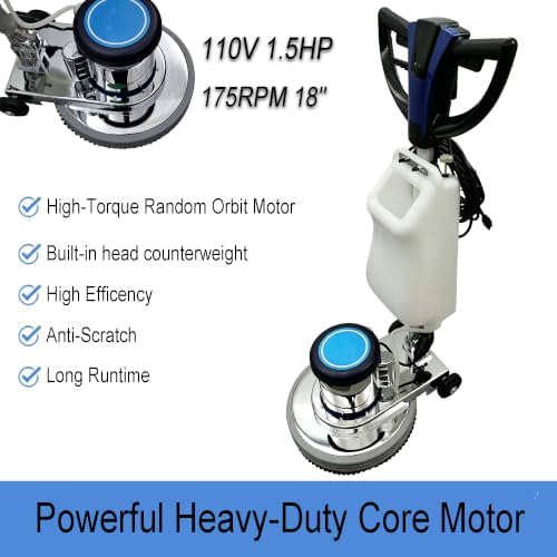 18" Heavy Duty Commercial Floor Buffer Polisher 175RPM 110V 1100W - Image 4